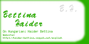 bettina haider business card